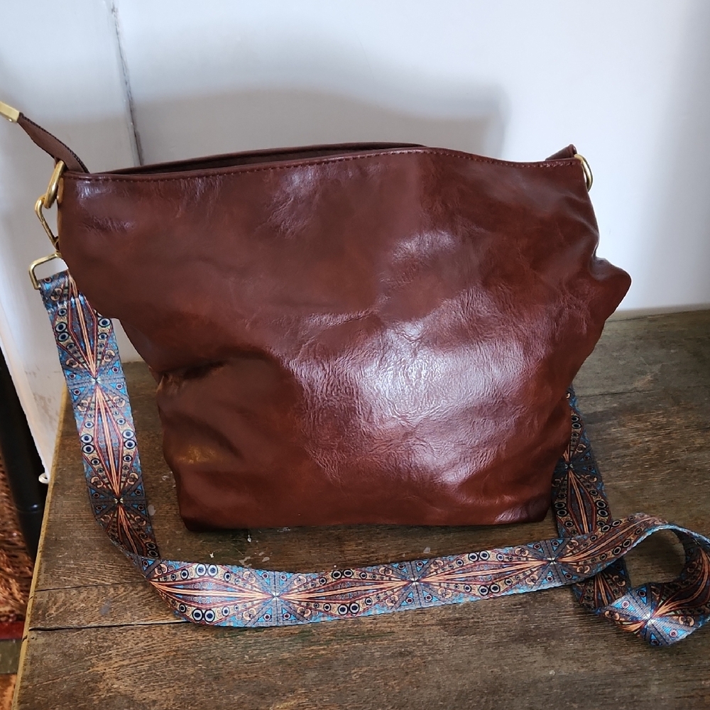 Brown Leather Shoulder Bag